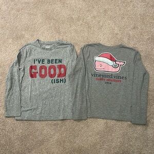 Boys Christmas Long Sleeved Tees - Set of 2